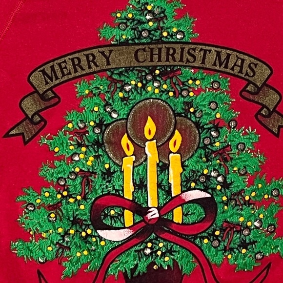 Vintage Merry Christmas Holiday 1980s Crewneck Ugly Sweater Party 80s Sweatshirt - Picture 4 of 5